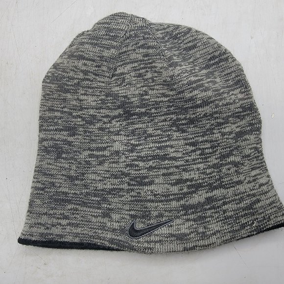 Nike Trojans Reversible Beanie Black Gray Large Logo Warm Winter Cold Casual - Picture 4 of 4